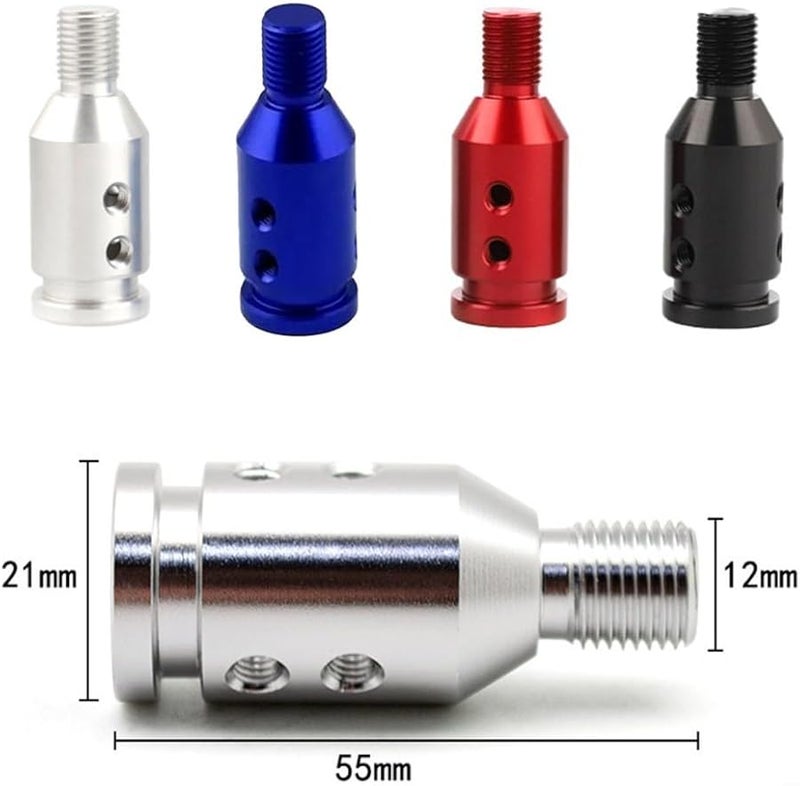 Aluminum Alloy Shift Knob Adapter For Manual Transmission With 3 Sizes Plastic Hose Silver - Image 4