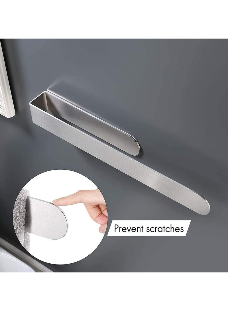 Oasisgalore Adhesive Towel Bar for Bathroom or Kitchen, No-Drill Stainless Steel (14 Inch, Brushed Nickel)  - Image 2