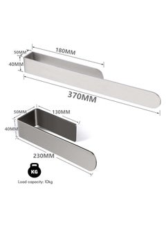 Oasisgalore Adhesive Towel Bar for Bathroom or Kitchen, No-Drill Stainless Steel (14 Inch, Brushed Nickel)  - Image 4