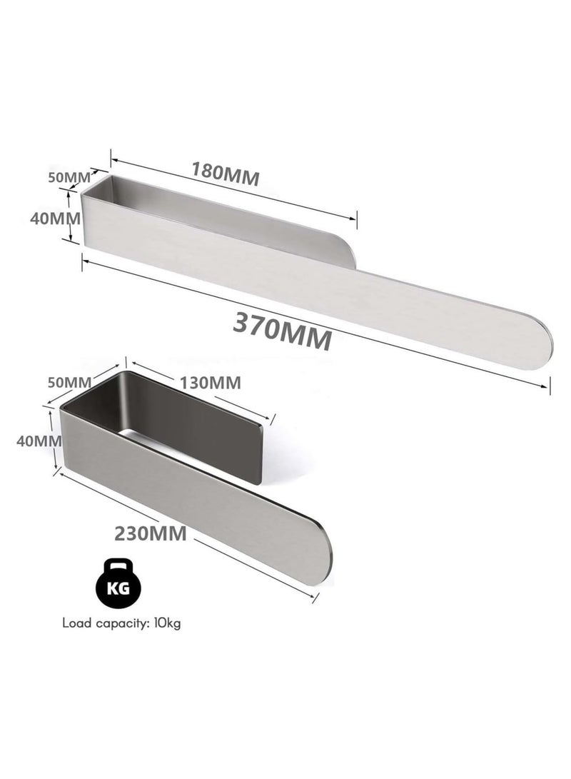 Oasisgalore Adhesive Towel Bar for Bathroom or Kitchen, No-Drill Stainless Steel (14 Inch, Brushed Nickel)  - Image 4