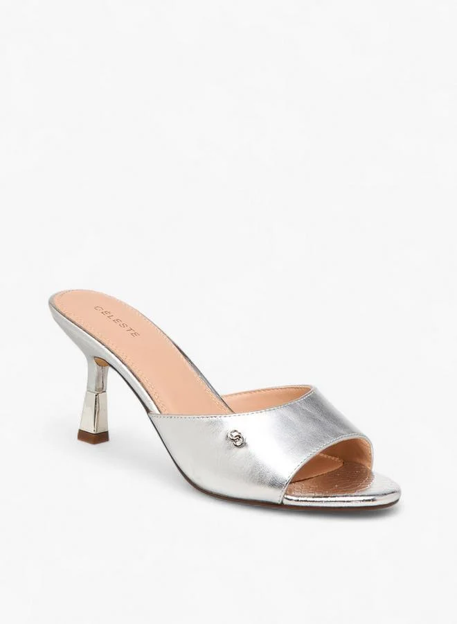 سيليست صنادل بكعب خنجري بنقشة حيوانات للنساء