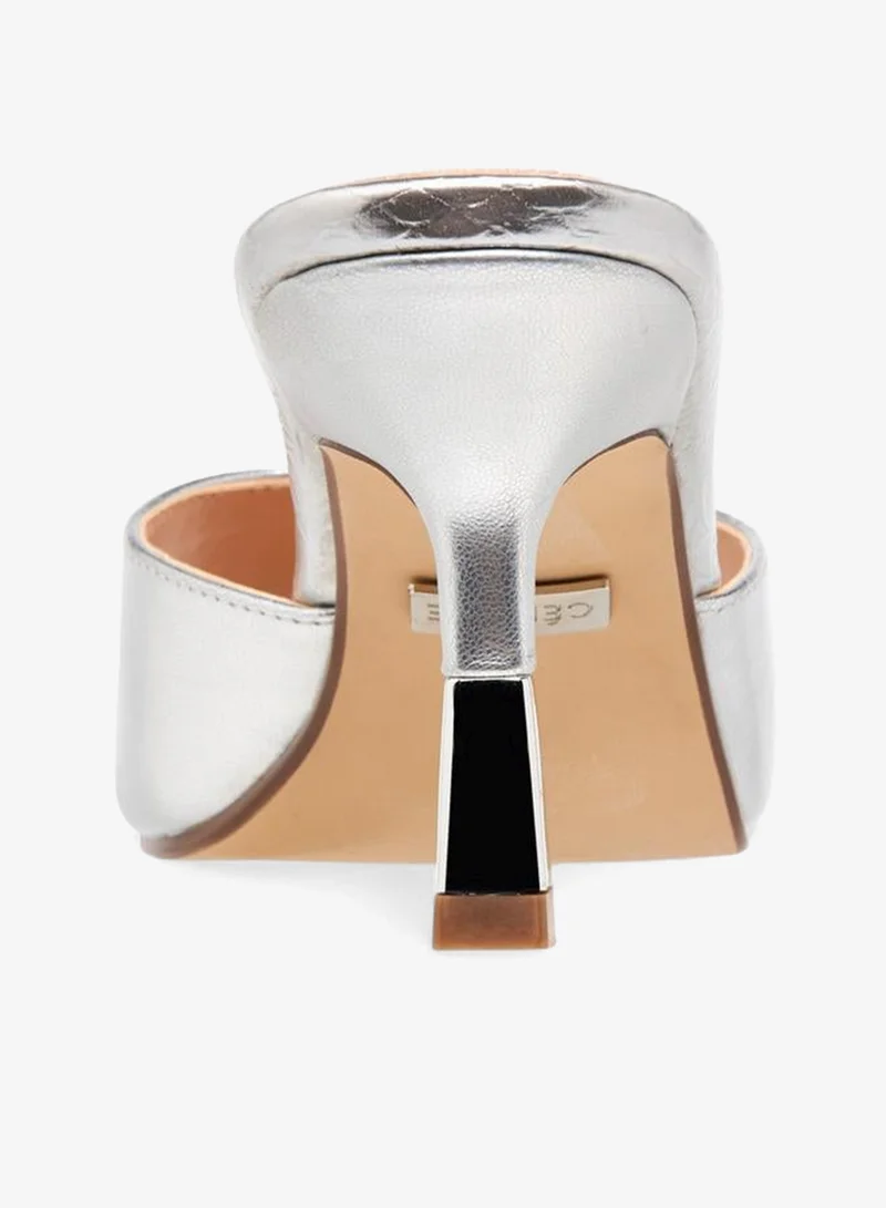 Celeste SILVER Women Animal Textured Stiletto Heel Sandals for Women | Best Price UAE