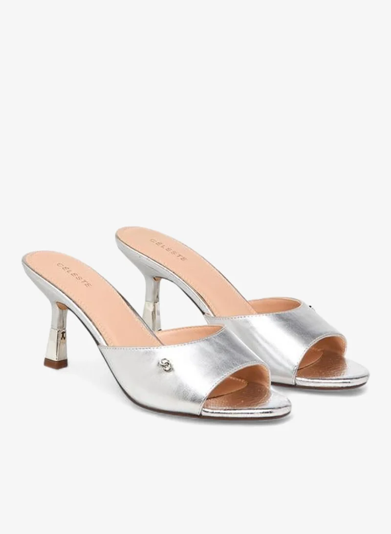 Celeste Women Animal Textured Stiletto Heel Sandals