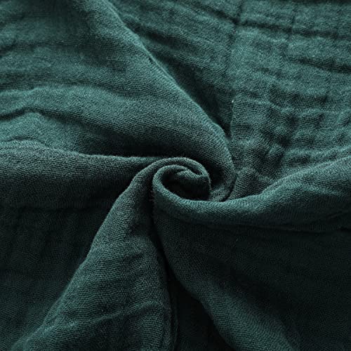 CottCare Baby Muslin Swaddle Blankets for Boys and Girls,4-Pack Breathable and Skin-Friendly,Wrap Soft Silky Cotton Muslin Swaddle Blankets/Atrovirens/Green/Apricot White/Grey… - Image 2