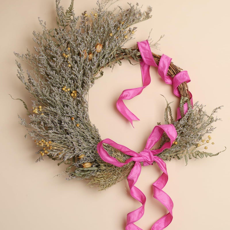 LaRibbons Hot Pink Ribbon Wired 1 Inch x 10 Yards Dupioni Spring Valentine's Day Ribbon with Wired Edge for Gift Wrapping, Floral Arrangements, Wreaths, Bows and DIY Decorations - Image 3