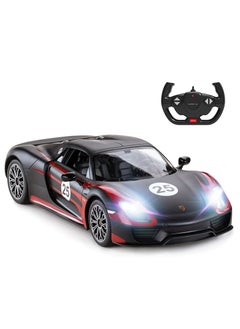 Y&D Remote Control Car 1/14 Scale Model for Porsche 918 Spyder Electric Sport Racing Hobby Toy Vehicle Boys,Girls,Teens and Adults Gift Blcak  - Image 1