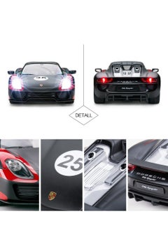 Y&D Remote Control Car 1/14 Scale Model for Porsche 918 Spyder Electric Sport Racing Hobby Toy Vehicle Boys,Girls,Teens and Adults Gift Blcak  - Image 3