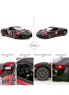 Y&D Remote Control Car 1/14 Scale Model for Porsche 918 Spyder Electric Sport Racing Hobby Toy Vehicle Boys,Girls,Teens and Adults Gift Blcak  - Image 2