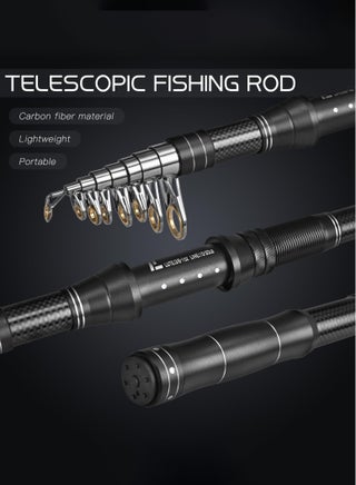 Fishing Rod and Reel Combo - Telescopic Fishing Pole with Spinning Reel, 3M, Medium Heavy Power, 10-20lb Line, Ambidextrous, Includes Rod, Reel, Line, Lures, Carry Bag & Accessories - view 5