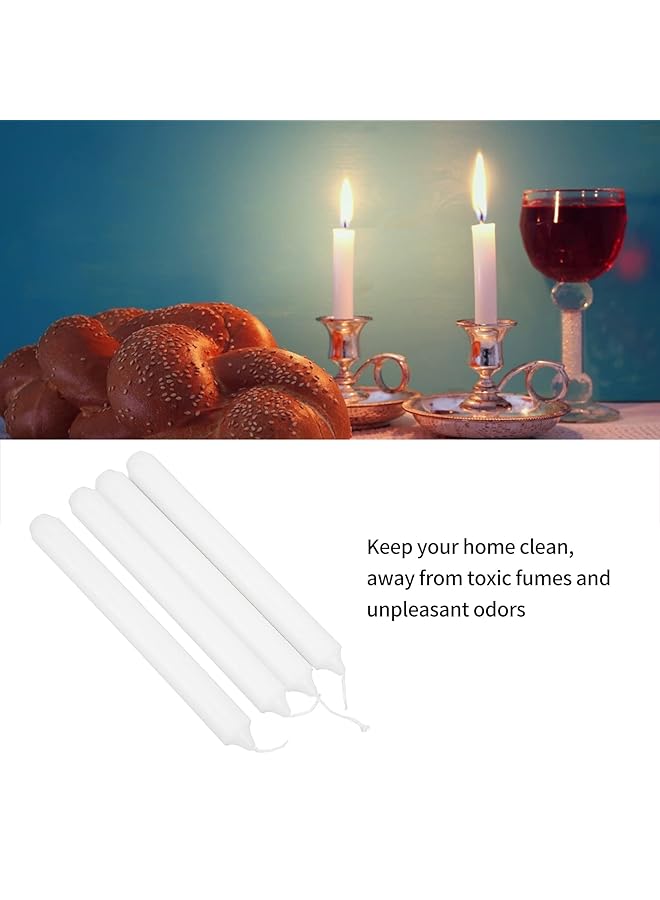 erorex 4Pcs White Dinner Table Candles Tall Candlesticks Household Candle Stick For Wedding Dinner Decoration - Image 4