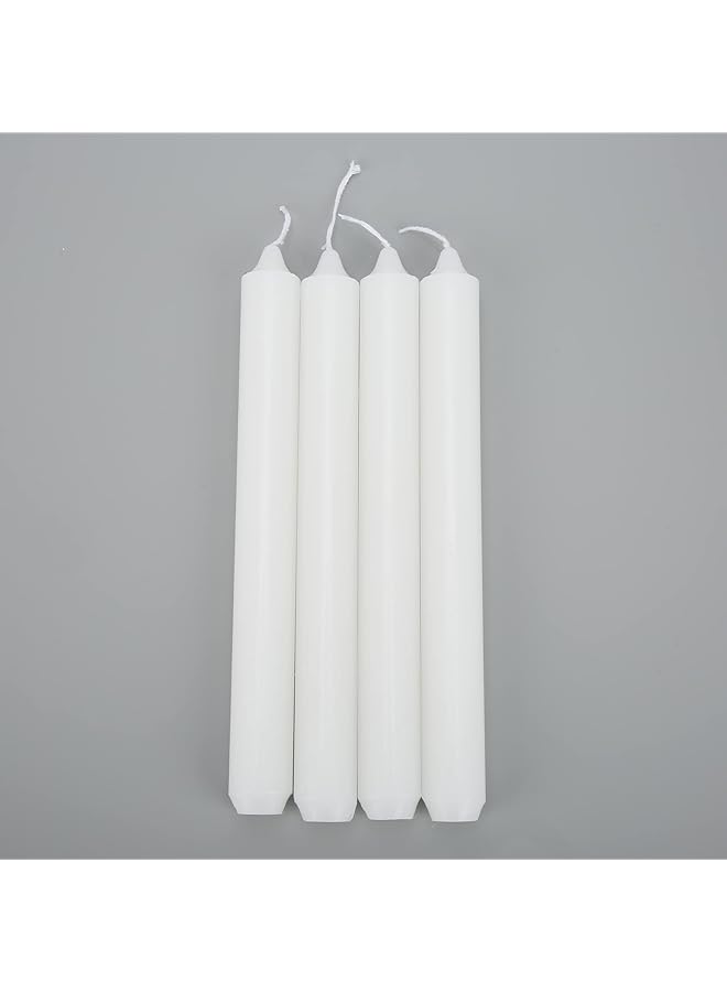 erorex 4Pcs White Dinner Table Candles Tall Candlesticks Household Candle Stick For Wedding Dinner Decoration - Image 1