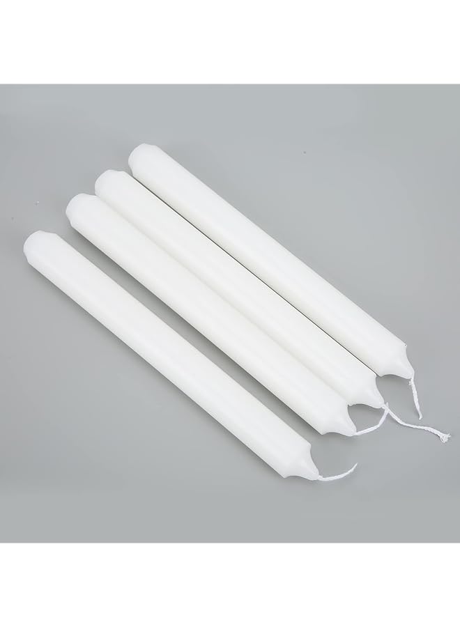 erorex 4Pcs White Dinner Table Candles Tall Candlesticks Household Candle Stick For Wedding Dinner Decoration - Image 2