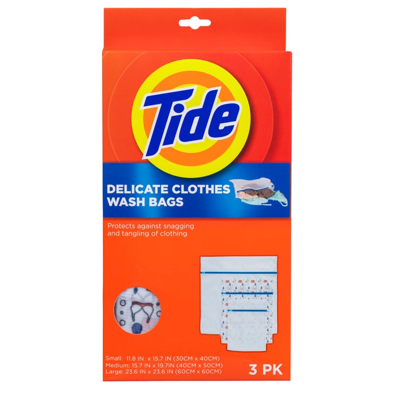 Tide Delicate Clothes Mesh Wash Bags for Wash Machine, 3 Pack (Small, Medium, and Large), Protects from Snagging, Tangling & Wear - Image 1