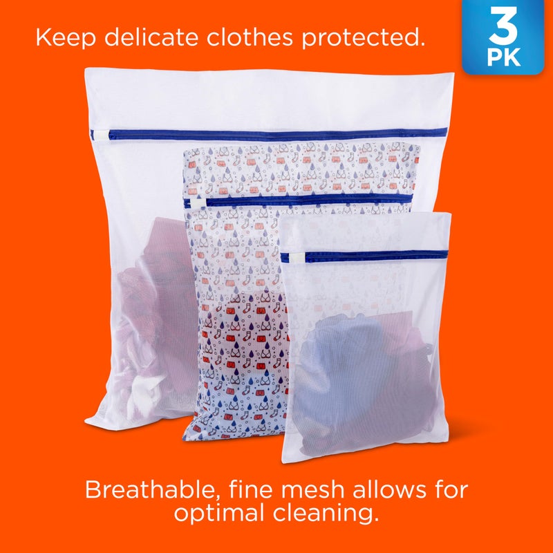 Tide Delicate Clothes Mesh Wash Bags for Wash Machine, 3 Pack (Small, Medium, and Large), Protects from Snagging, Tangling & Wear - Image 4