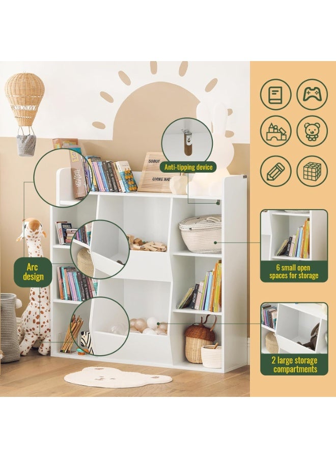 SoBuy KMB55-W,Children Kids Bookcase Book Shelf, Toy Storage Unit Storage Display Shelf Organizer with 8 Storage Compartments - Image 5