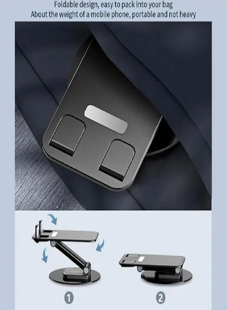 RADSUN Foldable Rotatable Phone Stand with Adjustable Height – Universal Mobile Holder for Desk, Compatible with iPhone, Samsung, and Tablets - Image 4