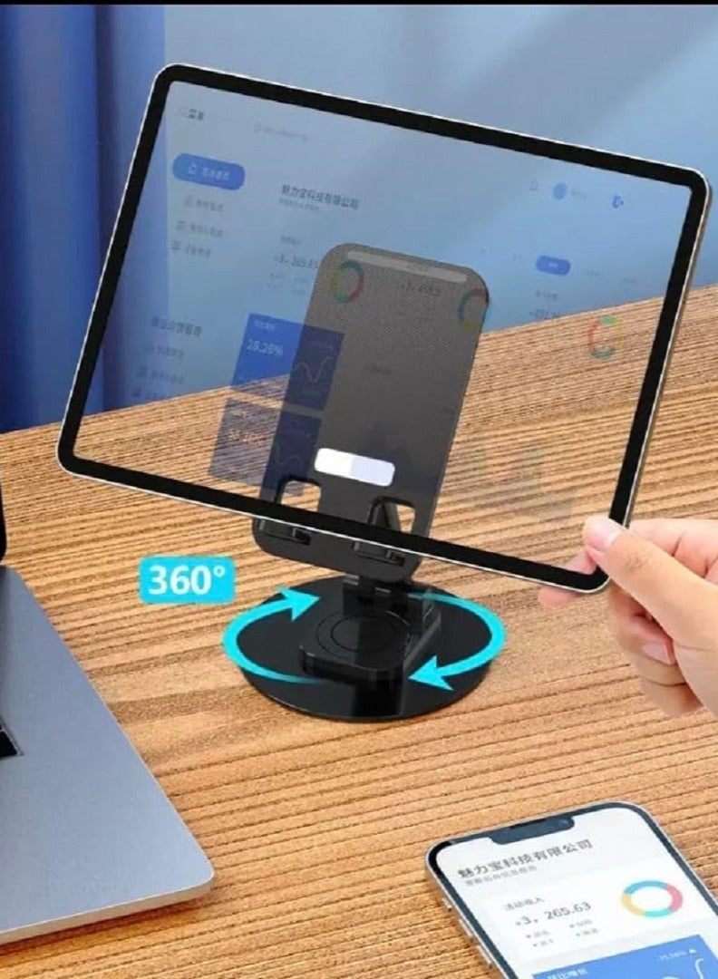 RADSUN Foldable Rotatable Phone Stand with Adjustable Height – Universal Mobile Holder for Desk, Compatible with iPhone, Samsung, and Tablets - Image 3