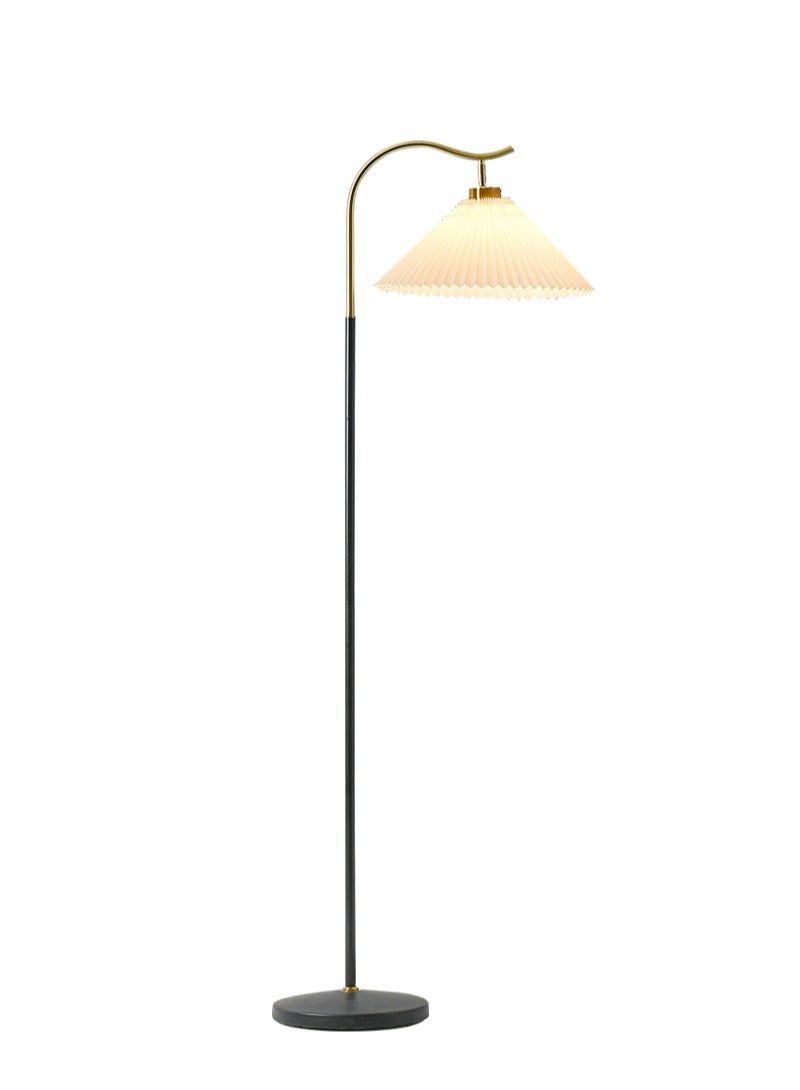 شاربدو عاكس الضوء الحديثة مطوي النسيج 12 واط مصباح أرضي LED مع 3 ألوان قابلة للتحويل مع عاكس الضوء قابل للتعديل لغرفة المعيشة غرفة نوم أسود 165x39 سم - Image 2