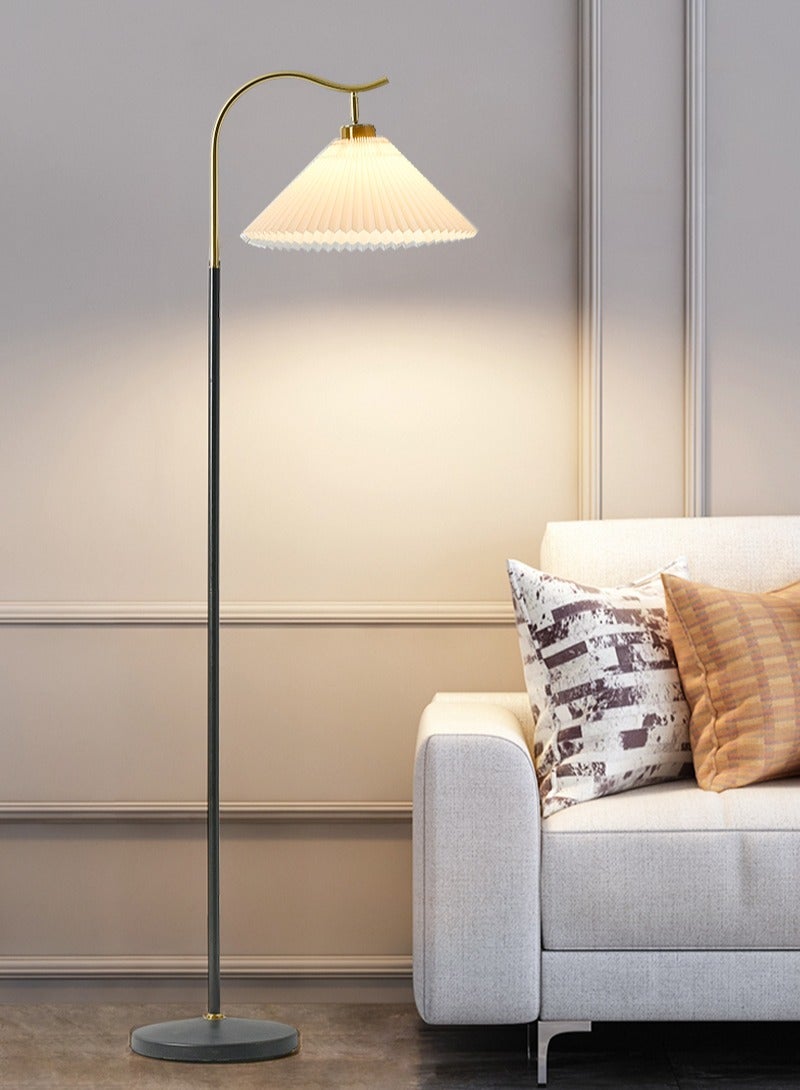 شاربدو عاكس الضوء الحديثة مطوي النسيج 12 واط مصباح أرضي LED مع 3 ألوان قابلة للتحويل مع عاكس الضوء قابل للتعديل لغرفة المعيشة غرفة نوم أسود 165x39 سم - Image 3