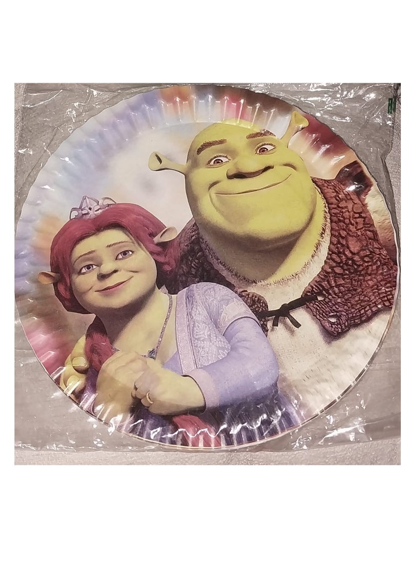 Generic - Paper Plates Decorated With A Multi-Colored Shrek Character Print 50 Pcs - Image 1