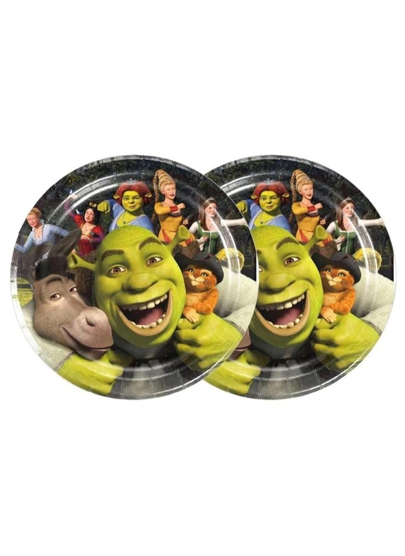 Generic - Paper Plates Decorated With A Multi-Colored Shrek Character Print 50 Pcs - Image 1