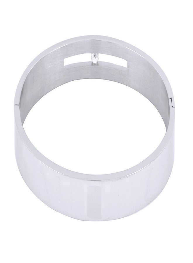 ZIVOM® Classic American Diamond Stainless Steel Kada Bangle Bracelet Men - Image 3