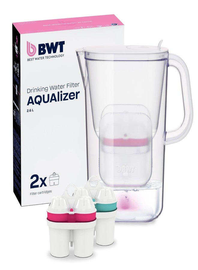 BWT AQUAlizer Baselight, 2.6 Liter, Water Mineralizer & Filtration Jug - Includes 2 Filters (Magnesium & Zinc) Enricher Cartridge, for Tea & Coffee Water, Prevents limescale, removes Lead & Chlorine - Image 1