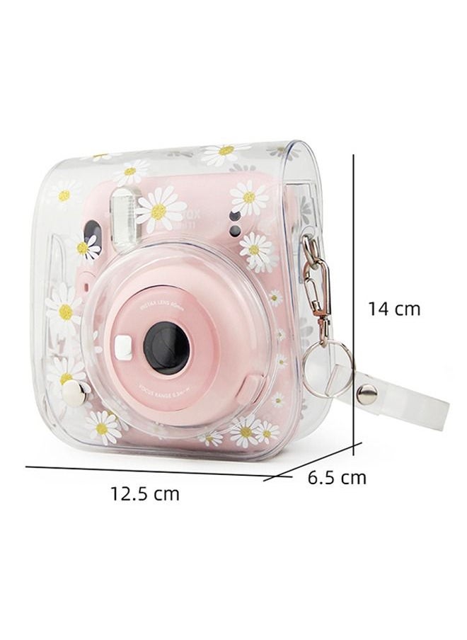 CAIUL - Camera Protective Case for Fujifilm Instax Mini 11/9/8 Camera, PVC Camera Protective Cover, Transparent Sling Shell Bag with Shoulder Strap - Image 1