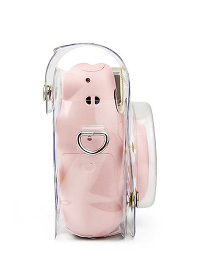CAIUL - Camera Protective Case for Fujifilm Instax Mini 11/9/8 Camera, PVC Camera Protective Cover, Transparent Sling Shell Bag with Shoulder Strap - Image 1
