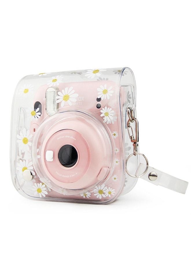 CAIUL - Camera Protective Case for Fujifilm Instax Mini 11/9/8 Camera, PVC Camera Protective Cover, Transparent Sling Shell Bag with Shoulder Strap - Image 1