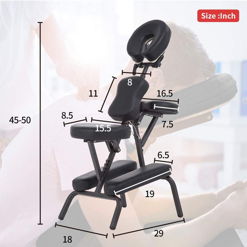 BestMassage BestMassage Portable Tattoo Spa Massage Chair Leather Pad Travel wFree Carry Case  - Image 3