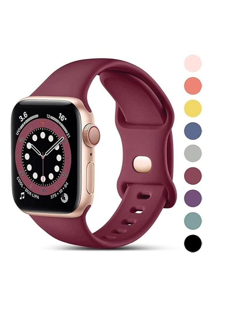 Silicone Band for Apple Watch Series  1 2 3 4 5 6 7 /42/44/45/49mm - Image 1