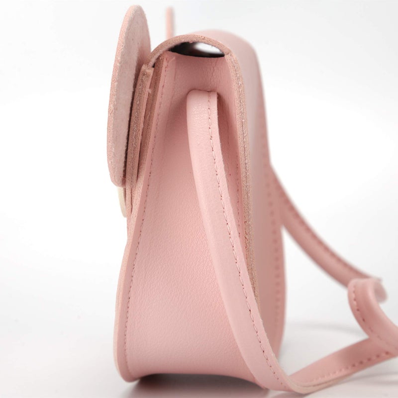 Ondeam Little Mouse Ear Bow Crossbody Purse,PU Shoulder Handbag for Kids Girls Toddlers(Pink) - Image 3