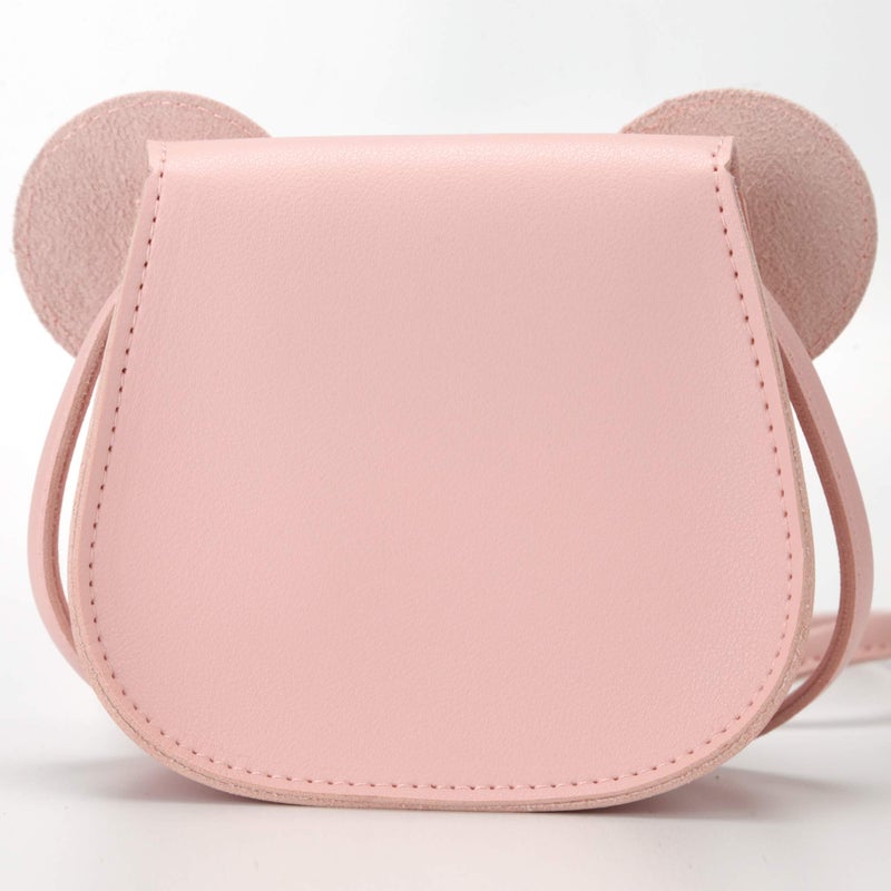Ondeam Little Mouse Ear Bow Crossbody Purse,PU Shoulder Handbag for Kids Girls Toddlers(Pink) - Image 4