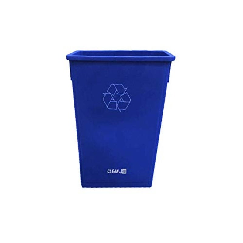 -RW Clean 23 جالون سلة المهملات، 1 سلة مهملات رفيعة - غطاء يُباع بشكل منفصل، تجاري، سلة نفايات بلاستيكية زرقاء، شديدة التحمل، تصميم نحيف للحمام والمطبخ والنفايات الخارجية - Image 1