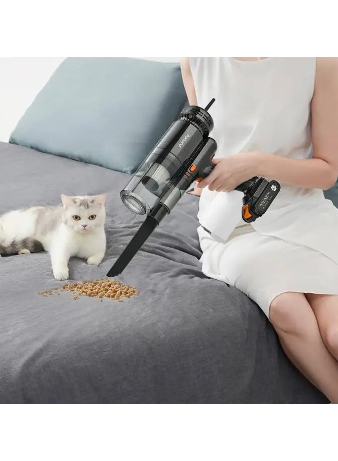 بورودو مكنسة كهربائية لاسلكية / مكنسة كهربائية ومنفضة هواء / سعة سلة الغبار 680 مل / وقت عمل 35 دقيقة / فلتر HEPA قابل للغسل - أسود - Image 3