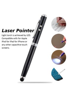 EasyLife 4-in-1 Capacitive Touch Screen Pens with LED Light and Laser Pointer Multifunction Digital Writing Drawing Pen for Tablet Smartphone  - Image 3