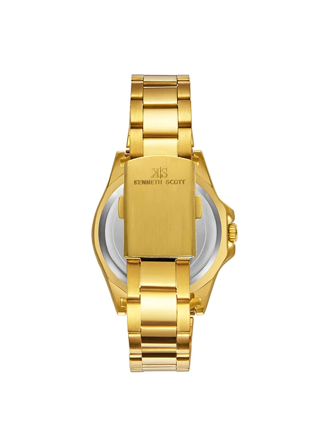 KENNETH SCOTT Kenneth Scott Men's Champagne Dial Analog Watch - K23022-GBGC