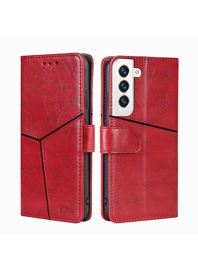 S-TOP Case For Samsung Galaxy S23 5G Geometric Stitching Horizontal Flip Leather Phone Case - Image 1