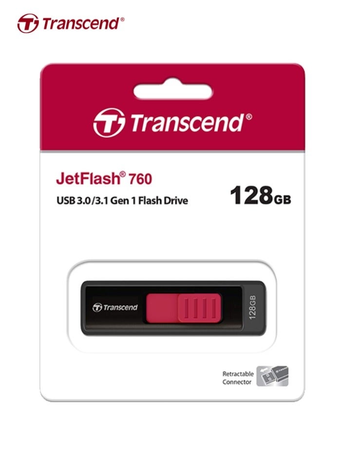 Transcend USB Flash Drive | JetFlash 760 USB Stick 3.1 Gen 1 Interface | TS128GJF760 128 GB - Image 2