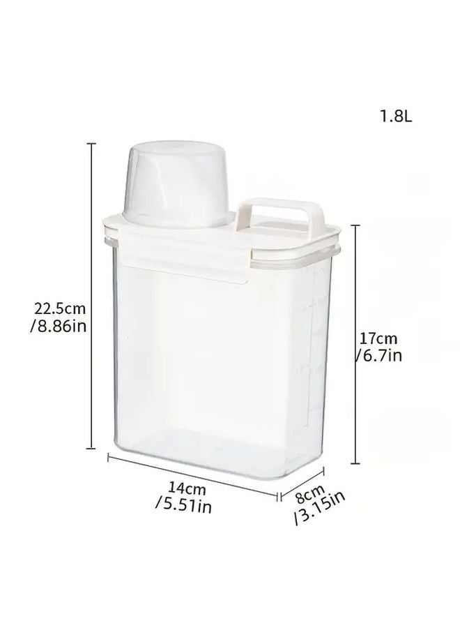 Large Capacity White Laundry Detergent Dispenser 60 87oz Heavy Duty Space Saving Design - Image 3
