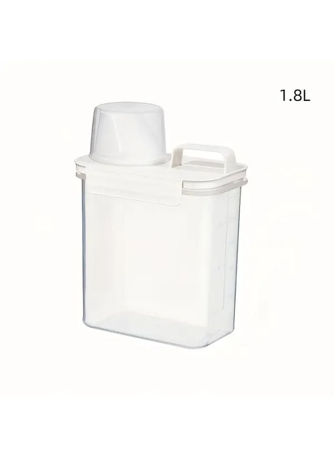 Large Capacity White Laundry Detergent Dispenser 60 87oz Heavy Duty Space Saving Design - Image 1
