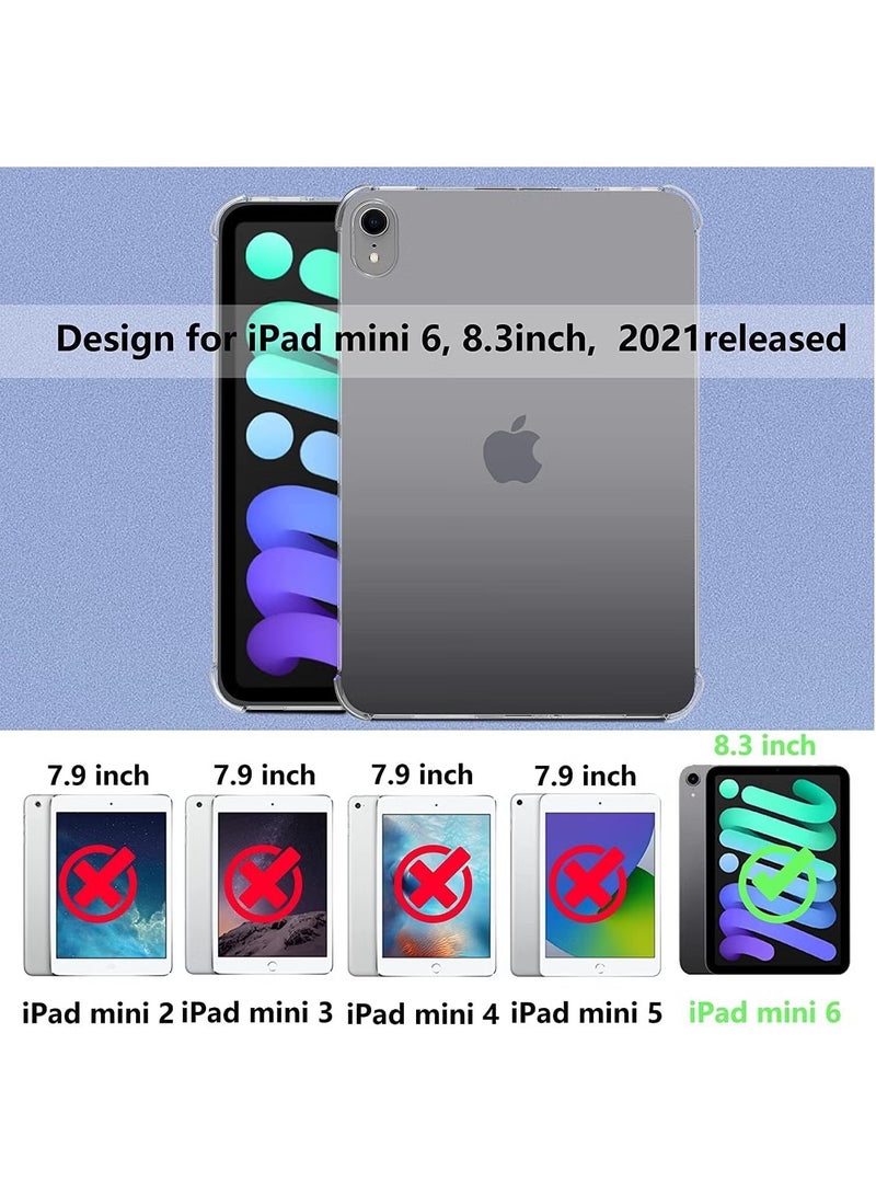 PROMASS iPad Mini 6 Cover, Transparent Slim Silicon Case Flexible Soft TPU Shockproof Anti-Scratches Back Cover for iPad Mini 6th Generation 2021 - Clear - Image 2