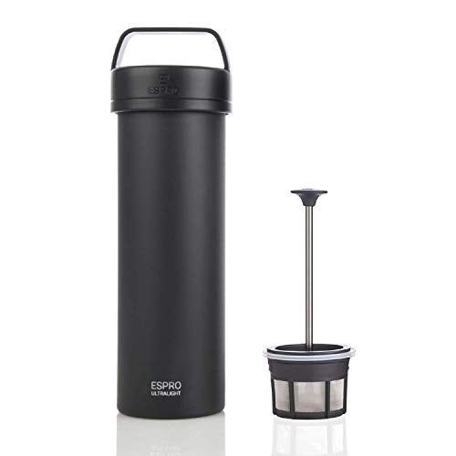 ESPRO P0 Ultralight French Press Coffee Maker for Travel, Vacuum Insulated Stainless Steel, 16 Ounces, Matte Meteorite Black - Image 4