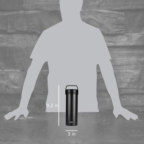 ESPRO P0 Ultralight French Press Coffee Maker for Travel, Vacuum Insulated Stainless Steel, 16 Ounces, Matte Meteorite Black - Image 2