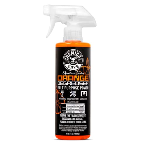 Chemical Guys Signature Series Orange Degreaser Heavyduty Allpurpose Cleaner For Engines Tires Undercarriages  More Professional Strength Formula Breaks Down Grease Oil  Grime  16 fl oz