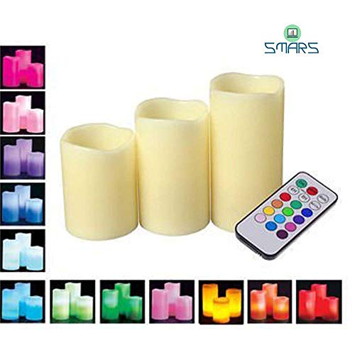 Smars® LED Flameless Dancing Candles Multicolor Set of 3pcs for Diwali & Christmas Decoration - Image 2