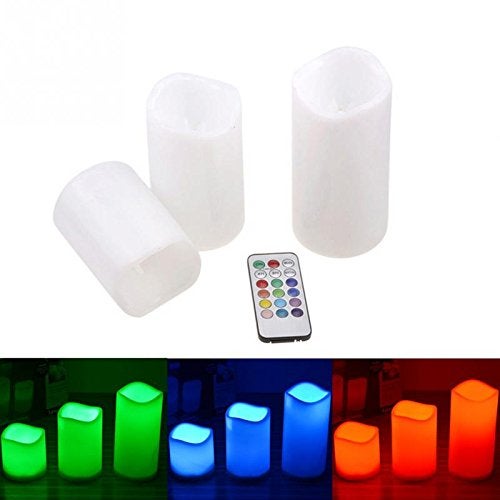 Smars® LED Flameless Dancing Candles Multicolor Set of 3pcs for Diwali & Christmas Decoration - Image 3