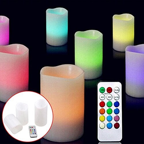 Smars® LED Flameless Dancing Candles Multicolor Set of 3pcs for Diwali & Christmas Decoration - Image 5