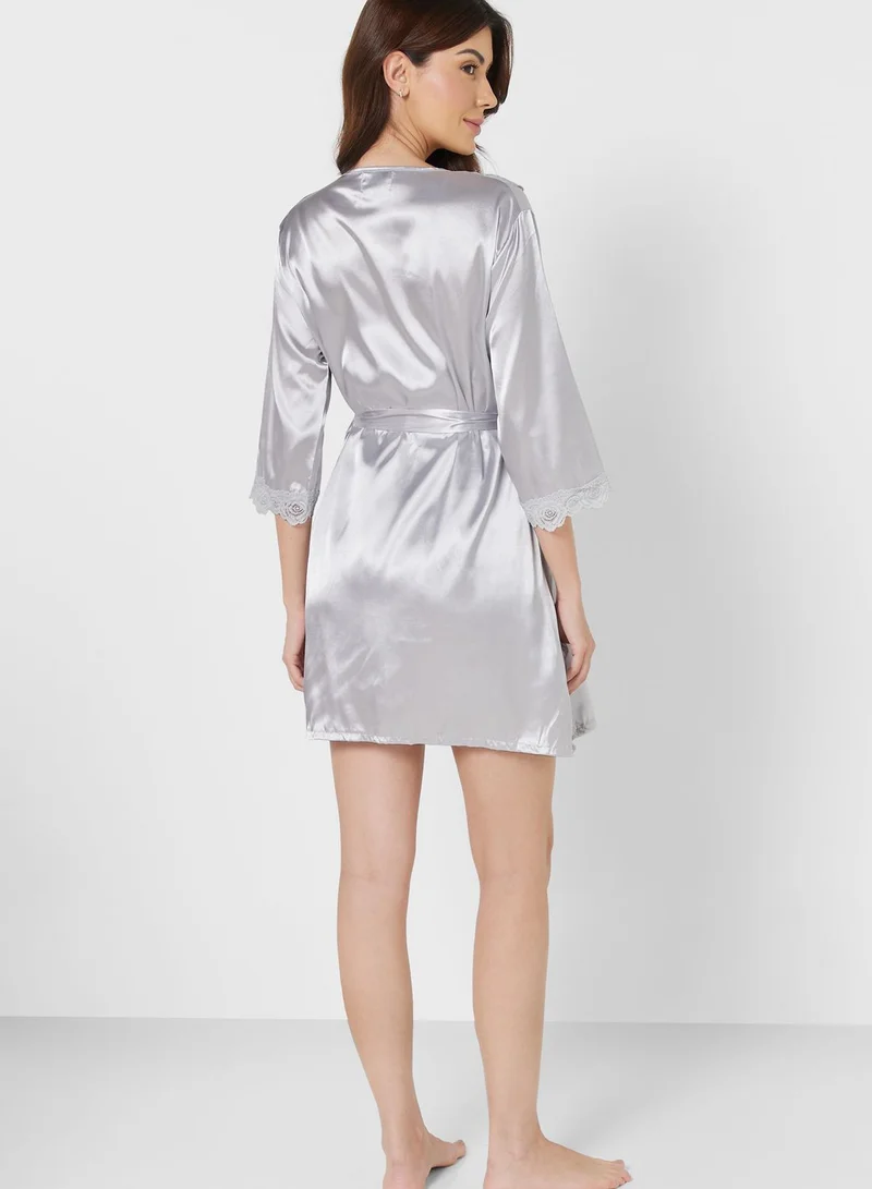ELLA 2 Piece Pyjama Set Night Robe & Strappy Dress
